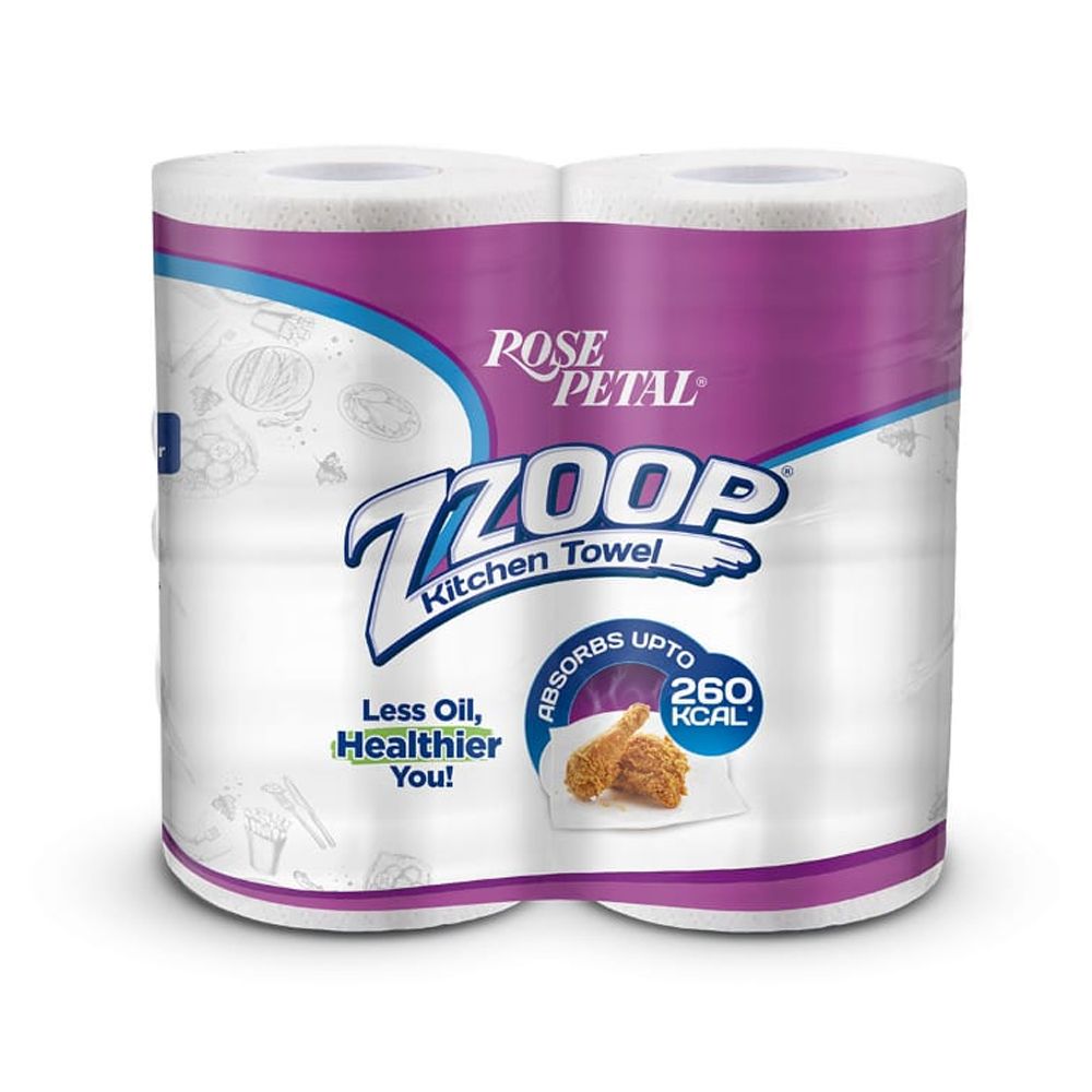 Rose Petal Zoop Kitchen Towel Tissue Roll (Twin Pack)