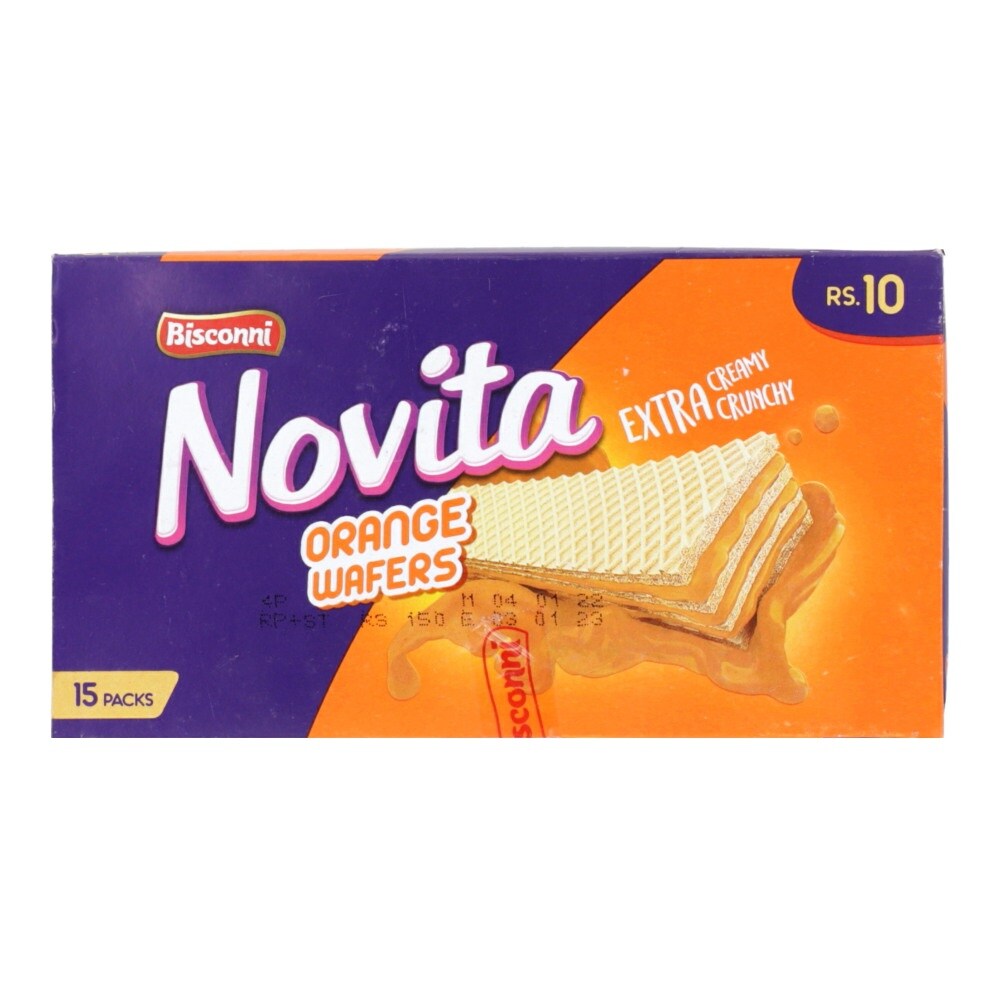 Bisconni Novita Orange Wafers Rs.40 (Pack of 8)