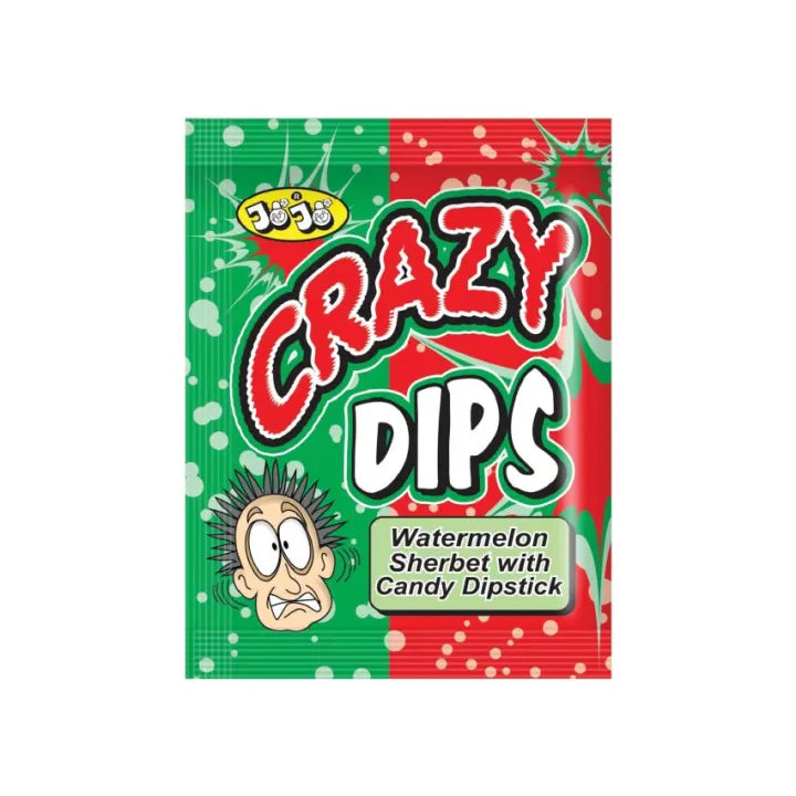 JOJO Crazy Dips - Watermelon Sherbet With Candy Dipstick - (Pack of 24)