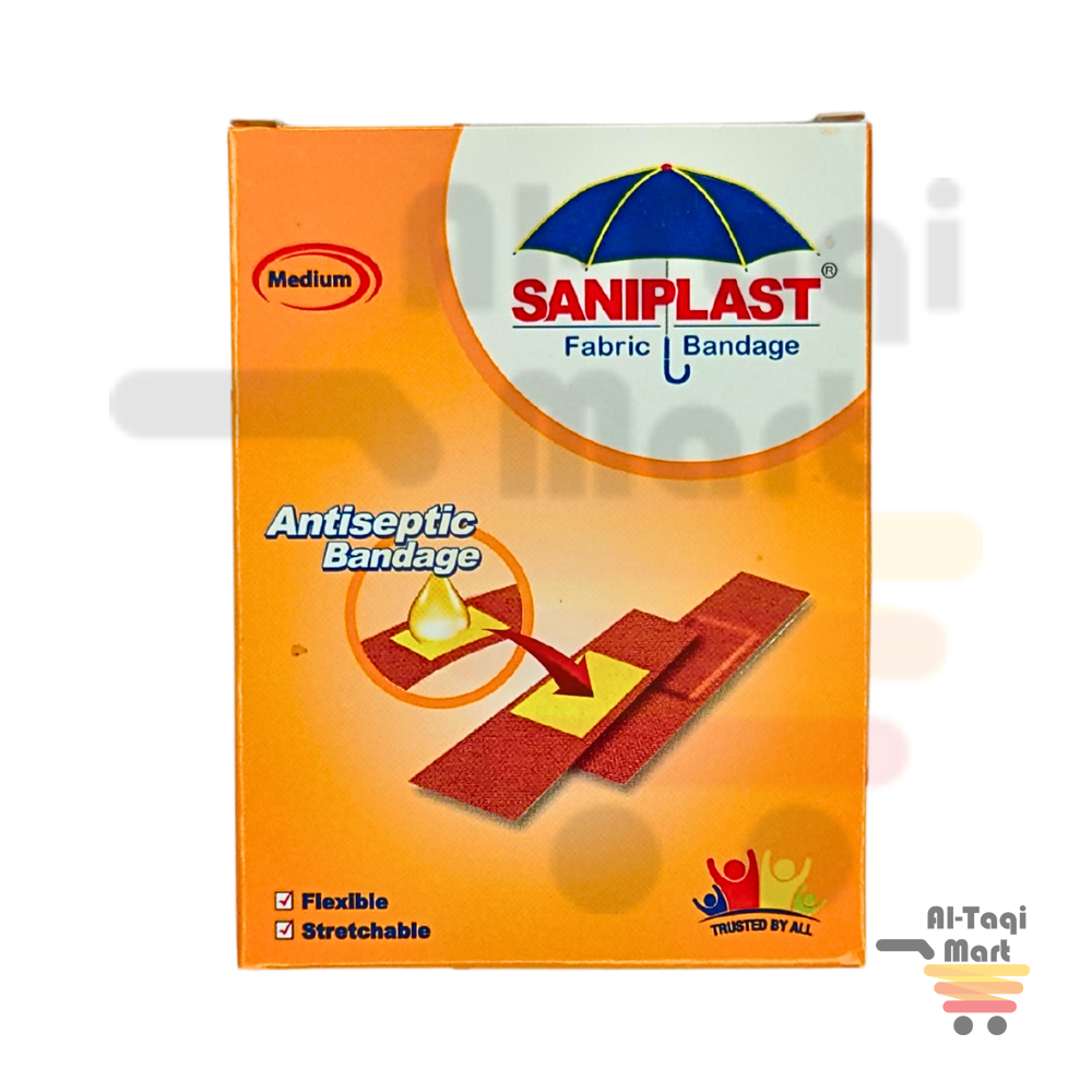 Saniplast Fabric Antiseptic Bandage (Medium) 20 Strips