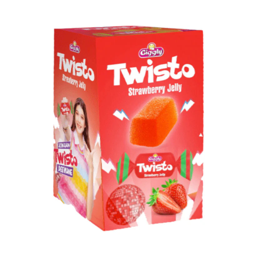 Giggly Big Twisto Strawberry Jelly Rs.5 (Pack of 50)