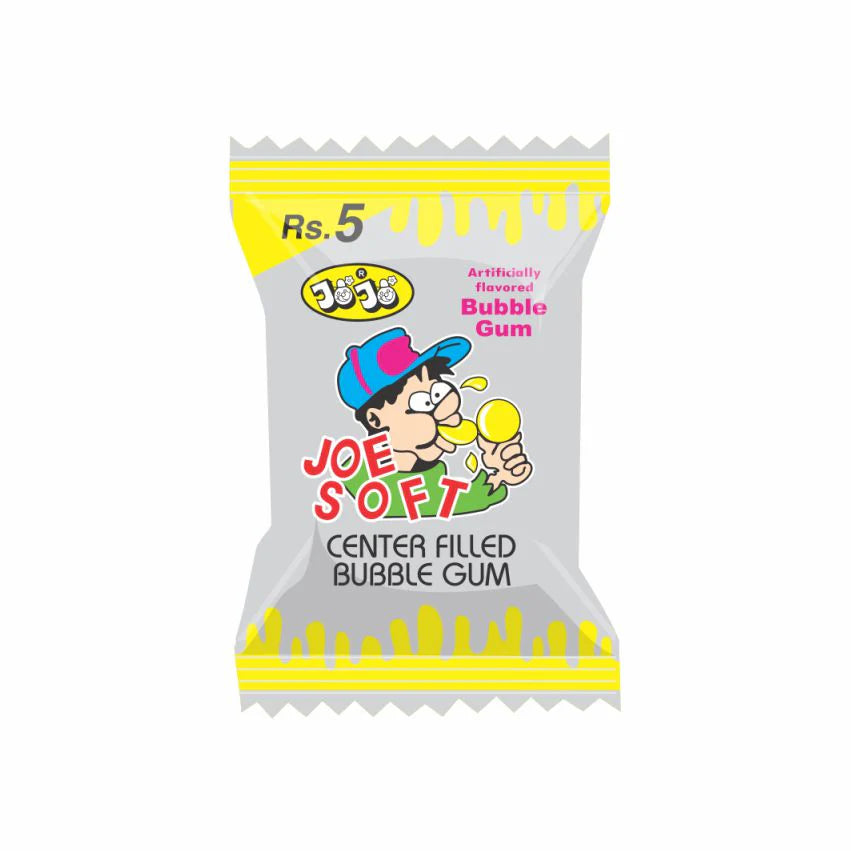 JOJO Joe Soft Bubble Gum - Fizzy Powder Filled - (Pack of 50)