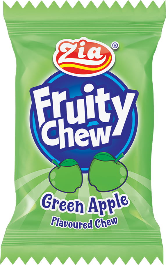 Zia Fruity Chew Green Apple Rs.2 (Pack of 75)