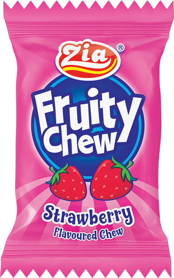 Zia Fruity Chew Strawberry Rs.2 (Pack of 75)