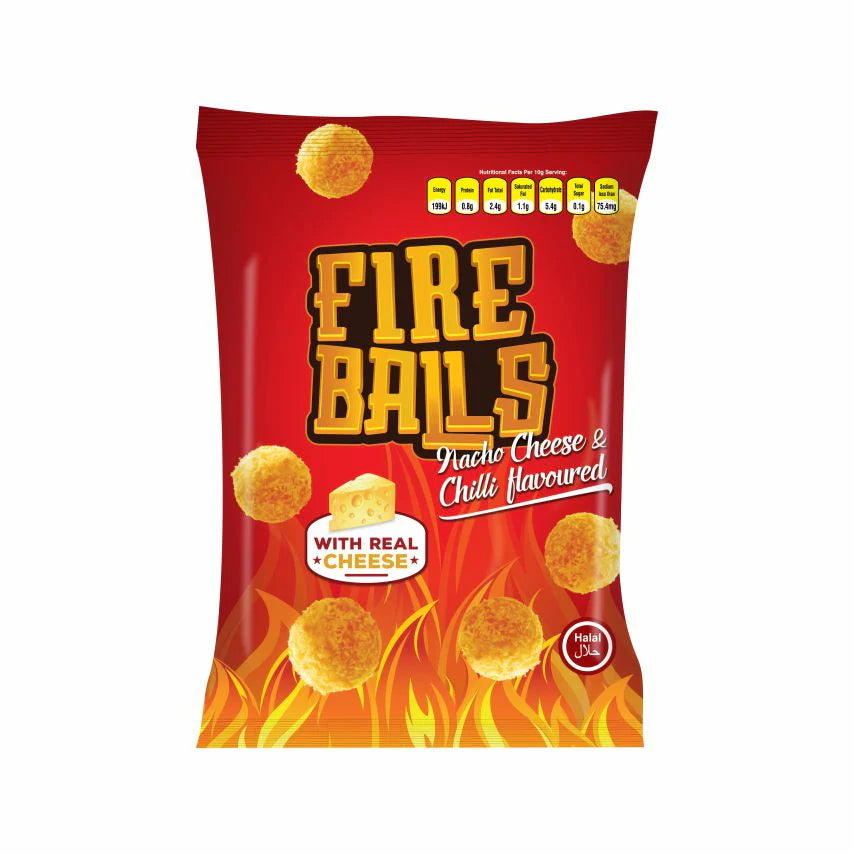Fire Balls Nacho Cheese & Chili Flavour 65g