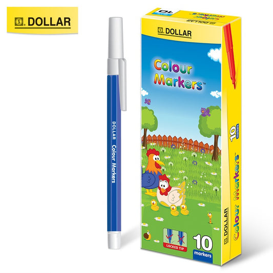 Dollar Blue Colour Markers (Pack of 10)