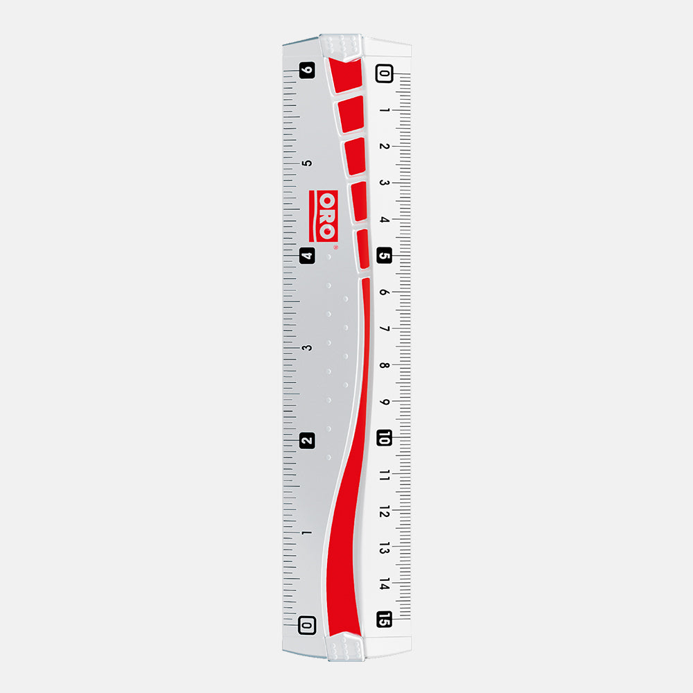 ORO 6 Inch Plastic Ruler (Pack of 3)