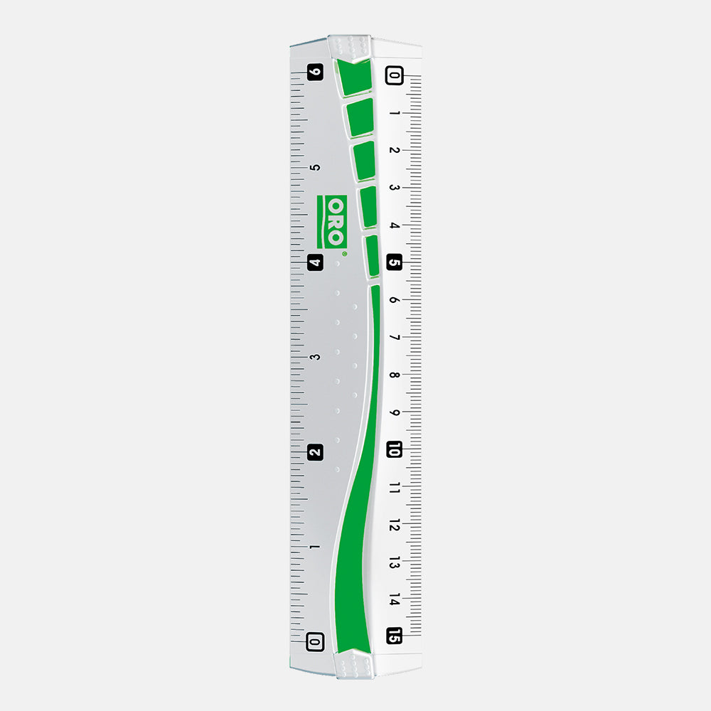 ORO 6 Inch Plastic Ruler (Pack of 3)