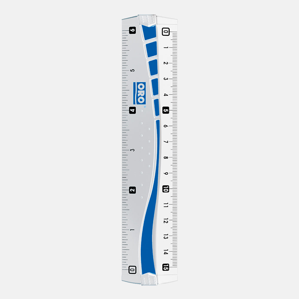 ORO 6 Inch Plastic Ruler (Pack of 3)