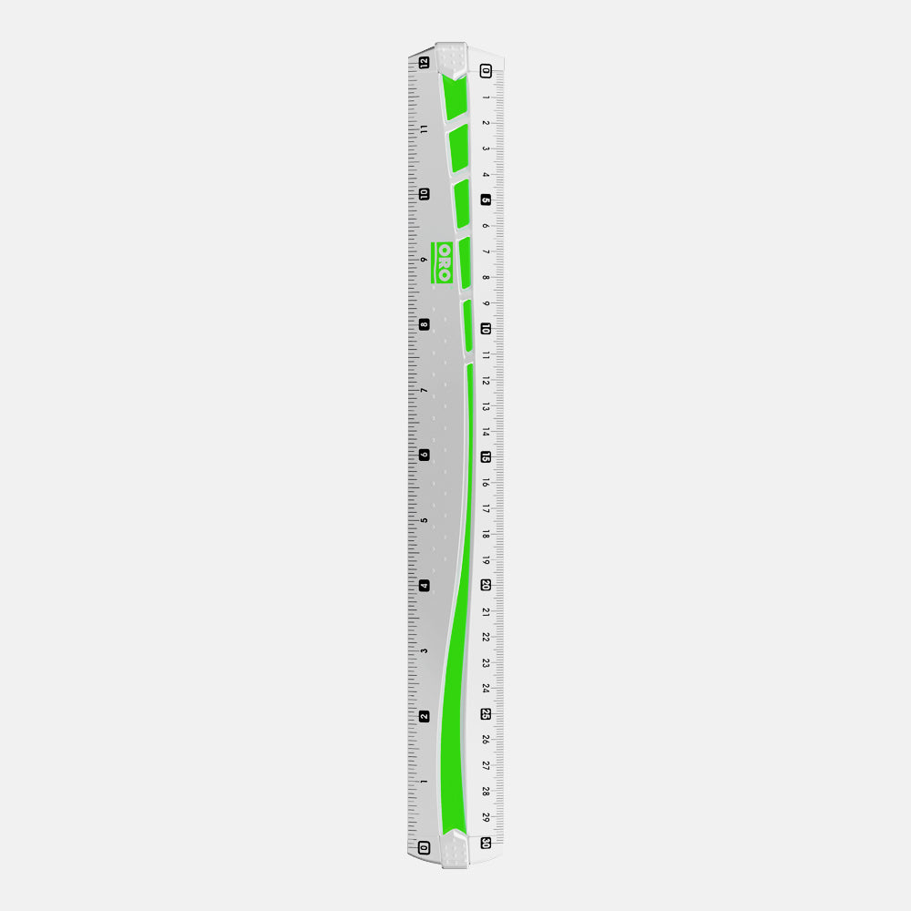 ORO 12 Inch Transparent Ruler (Pack of 3)