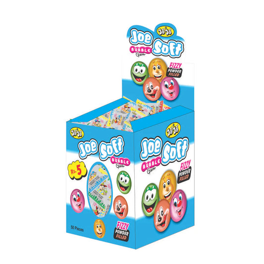 JOJO Joe Soft Bubble Gum - Fizzy Powder Filled - (Pack of 50)