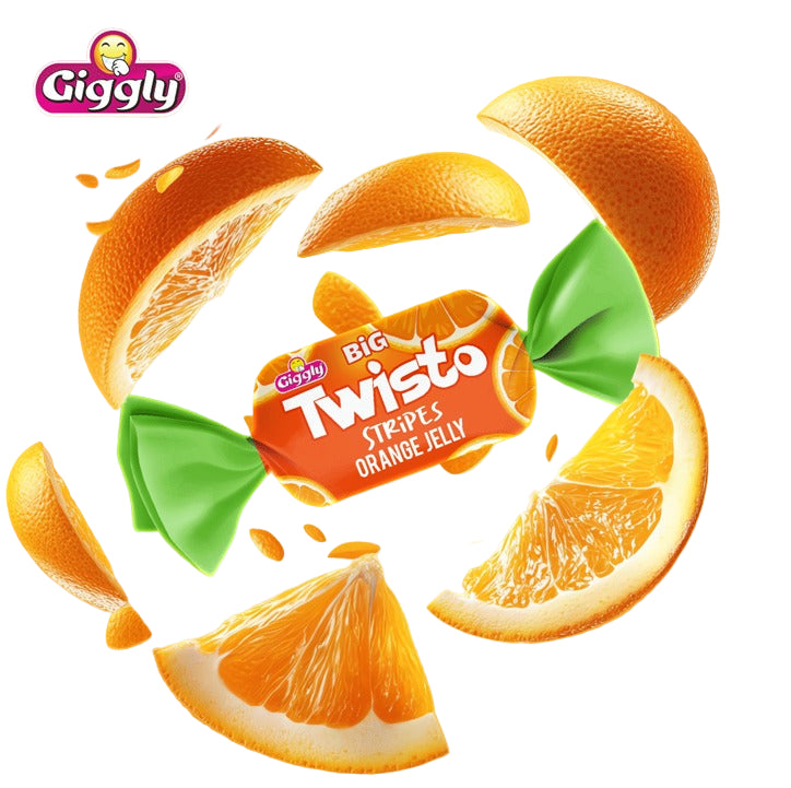 Big Twisto Stripes  Orange Jelly Rs.5