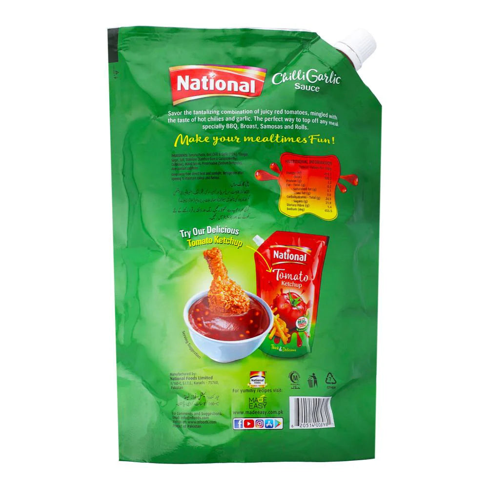 National Chilli Garlic Sauce Pouch 800g