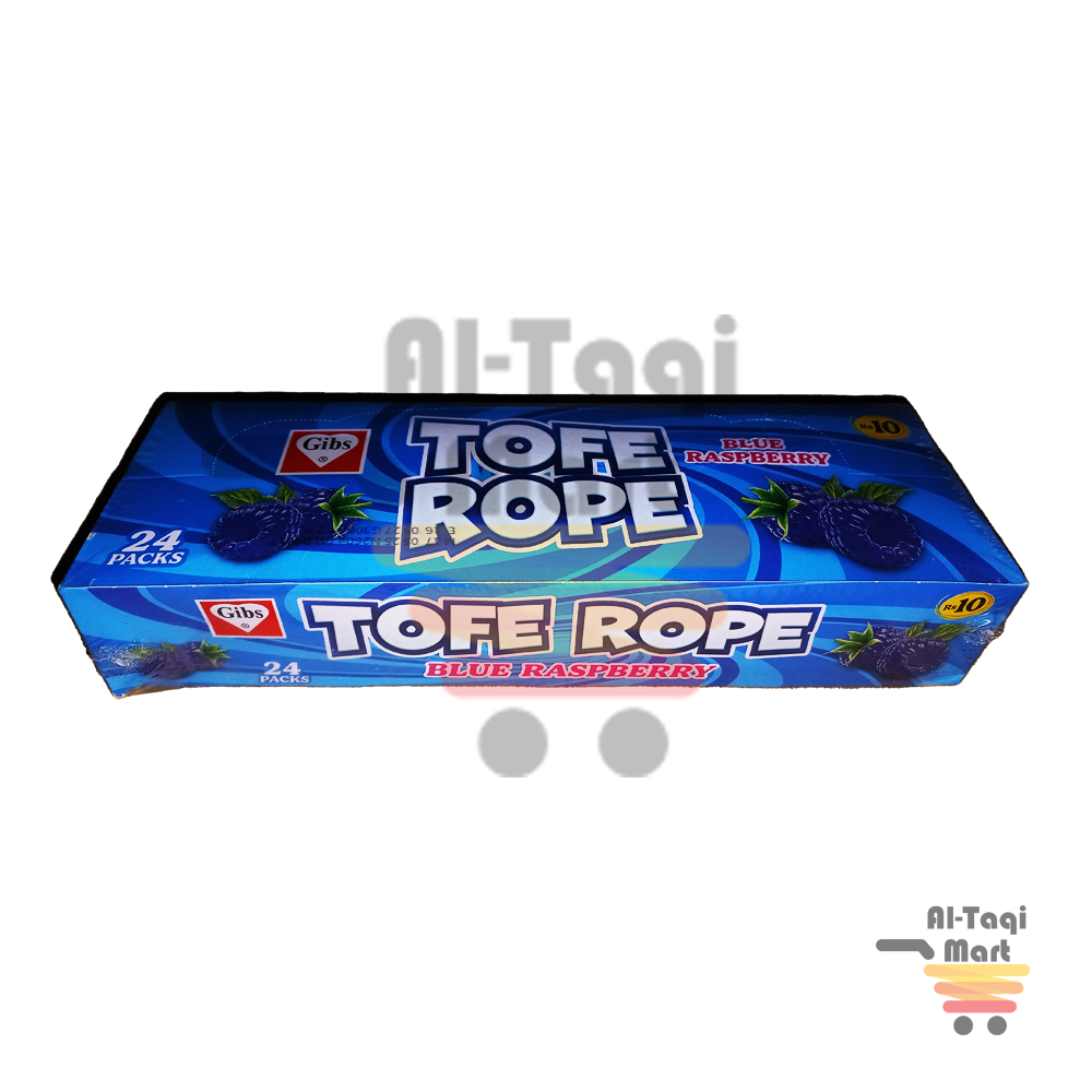 Gibs Tofe Rope Blue Raspberry Rs.10 (Pack of 24)
