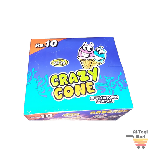 JOJO Crazy Cone Fruit Flavored Lollipops (Pack of 24)
