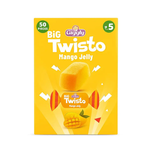 Giggly Big Twisto Mango Jelly Rs.5 (Pack of 50)