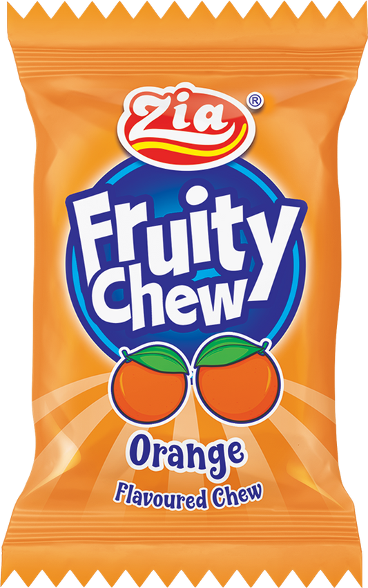Zia Fruity Chew Orange Rs.2 (Pack of 75)