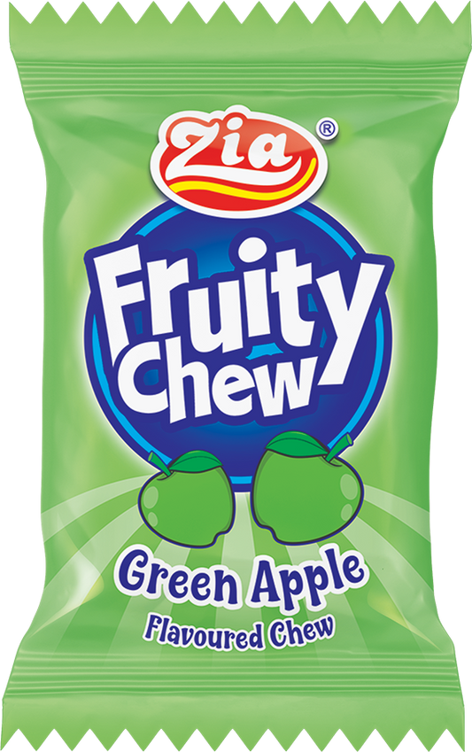 Zia Fruity Chew Green Apple Rs.2 (Pack of 75)